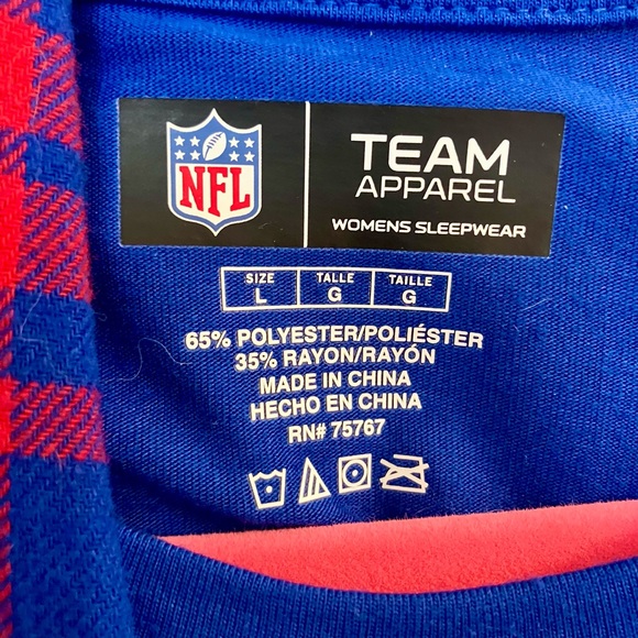 NWT Buffalo Bills Woman’s Pajama Set Size L - Picture 5 of 6